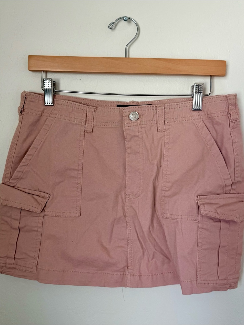 refuge Blush Tan Cargo Mini Skirt